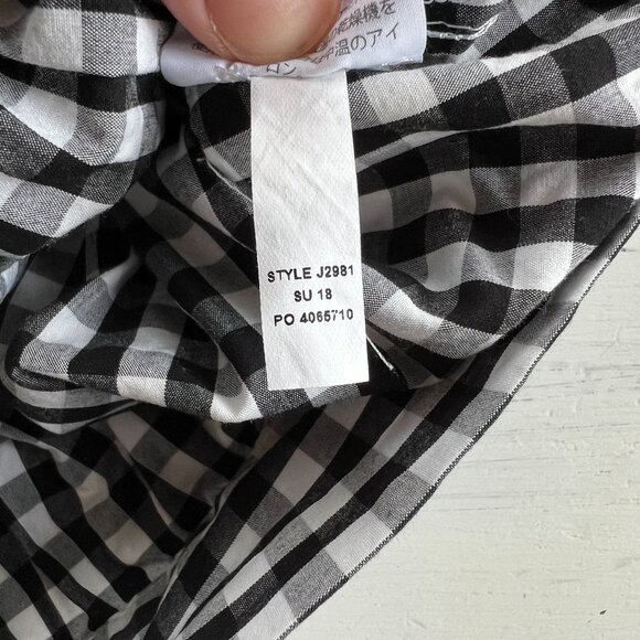 Madewell Short-Sleeve Wrap Top in Gingham Check S - Picture 11 of 13
